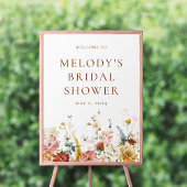 Romantic Floral Wedding Welcome Sign Poster