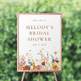 Romantic Floral Wedding Welcome Sign Poster