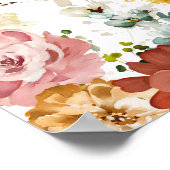 Romantic Floral Wedding Welcome Sign Poster (Hoek)