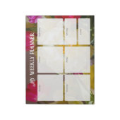 Romantic Floral Weekly Planner Notitieblok (Linkerzijde)