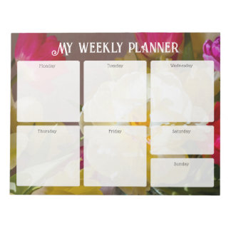 Romantic Floral Weekly Planner Notitieblok
