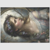 Romantic Floral Woman Portrait Decoupage Tissuepapier (Voorkant)
