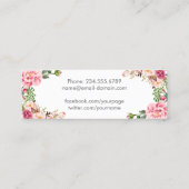 Romantic Floral Wrapped Afstuderen Invoegen Kaart Contactkaartje (Achterkant)