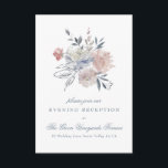 Romantic Floral Wreater Waterverf Monogram Informatiekaartje<br><div class="desc">Uw geschetste papieren en botanische waterverf-ontvangstkaart om uw gasten uit te nodigen voor de receptie of het repetitieve diner in absolute klassieke stijl. De zorgvuldig georganiseerde florale creëer een hoogtepunt op de kaart met een lichte en luchtfoto die perfect deze unieke uitnodiging van Phrosne Ras Design met eenvoud en elegantie...</div>