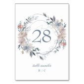 Romantic Floral Wreater Waterverf Monogram Kaart (Voorkant)