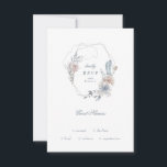 Romantic Floral Wreater Waterverf Monogram RSVP Kaartje<br><div class="desc">Deze kaart van de reactiebijlage is een compliment voor de uitnodiging aan de RSVP om deze uit te nodigen, het thema voor zorgvuldig geordende florale kreet die deze kaart inkapselt, een lichte en luchtfoto die deze unieke kaart perfect accentueert door Phrosne Ras Design met eenvoud en elegantie, de tekst, kleuren...</div>