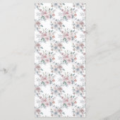 Romantic Floral Wreath Waterverf Monogram Weddensc Programmakaart (Achterkant)