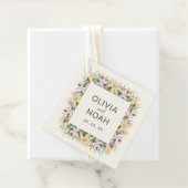 Romantic floral wreath wedding bedankjes labels (In situ)