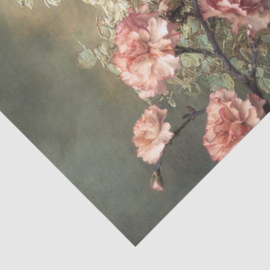 Romantic Florals, Sage Green Baroque Vase Tissuepapier (Detail)