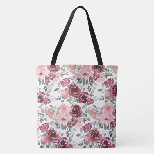 Romantic Florals Tote Bag (Voorkant)