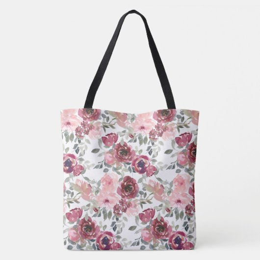 Romantic Florals Tote Bag (Achterkant)