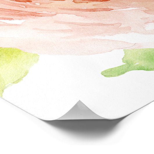 Romantic Florals | Welkomstteken grote bruiloft Poster (Hoek)