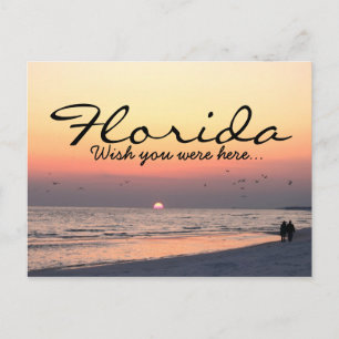 Romantic Florida sunset - Wou je hier waren Briefkaart