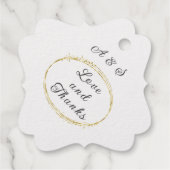 Romantic Flourish Monogrammed Wedding Bedankjes Labels (Achterkant)