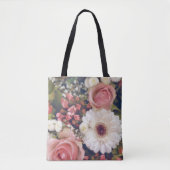 Romantic Flower Bouquet Tote Bag (Voorkant)