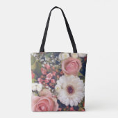 Romantic Flower Bouquet Tote Bag (Achterkant)