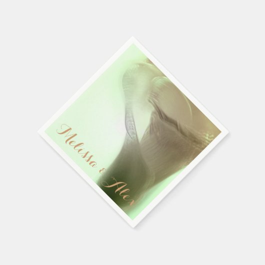 Romantic Flower Detail - Aangepaste namen Servetten (Hoek)