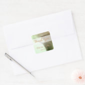 Romantic Flower Detail Favor Vierkante Sticker (Envelop)
