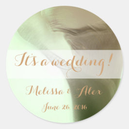 Romantic Flower Detail Ronde Sticker