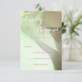 Romantic Flower Detail RSVP Kaartje (Staand voorkant)