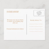 Romantic Flower Detail - Sla de datum op Aankondigingskaart (Achterkant)