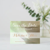 Romantic Flower Detail - Sla de datum op Aankondigingskaart (Staand voorkant)