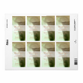 Romantic Flower Detail Wedding Wine Etiket (Full Sheet)