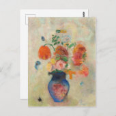 Romantic Flower Vase - Odilon Redon Briefkaart (Voorkant / Achterkant)