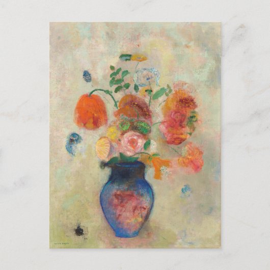 Romantic Flower Vase - Odilon Redon Briefkaart (Voorkant)