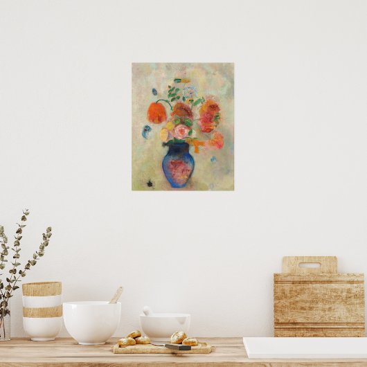 Romantic Flower Vase - Odilon Redon Poster (Keuken)