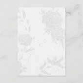 Romantic Flower Wreath Paars Wedding Informatiekaartje (Achterkant)