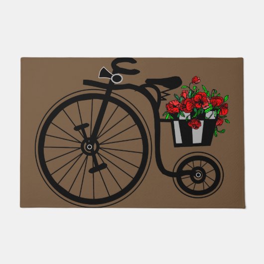 Romantic Flowers Bike Deurmat (Voorkant)