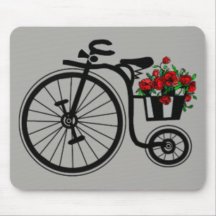 Romantic  Flowers Bike Muismat