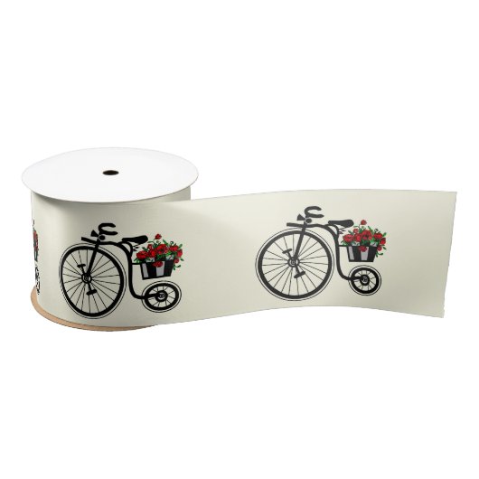 Romantic Flowers Bike Satijnen Lint (Spoel)