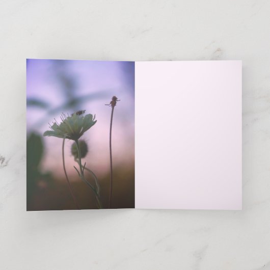 Romantic Flowers Boho – Botanical Fantasy Thanks Folie Feestdagenkaart (Binnenlaag)