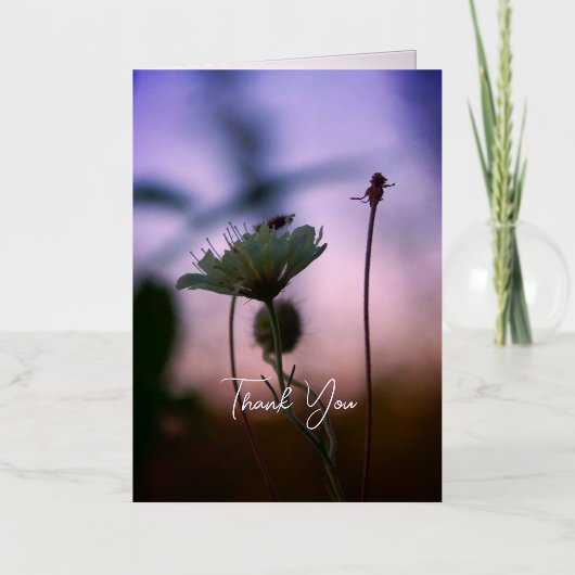 Romantic Flowers Boho – Botanical Fantasy Thanks Folie Feestdagenkaart (Voorkant)