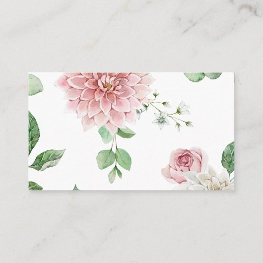 Romantic Flowers Book for Baby Enclosure Kaart (Achterkant)