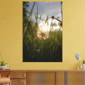 Romantic Flowers – Botanical Fantasy Daisy Canvas Afdruk (Insitu (Woonkamer))