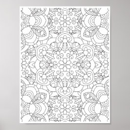 Romantic Flowers - Geavanceerde pagina voor kleure Poster