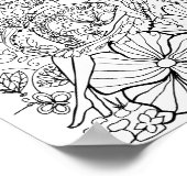 Romantic Flowers - Geavanceerde pagina voor kleure Poster (Hoek)