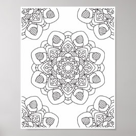 Romantic Flowers - Geavanceerde pagina voor kleure Poster