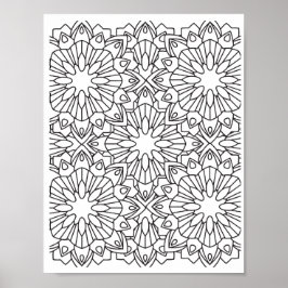 Romantic Flowers - Geavanceerde pagina voor kleure Poster