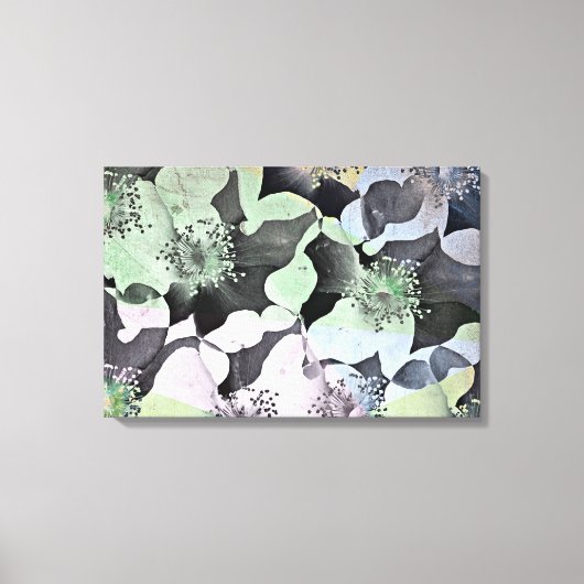 Romantic Flowers in bloemontwerp Canvas Afdruk (Voorkant)