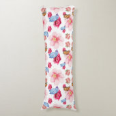 Romantic flowers in English cottage garden Lichaamskussen (Voorkant Verticaal)