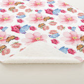 Romantic flowers in English cottage garden Sherpa Deken (3/4)