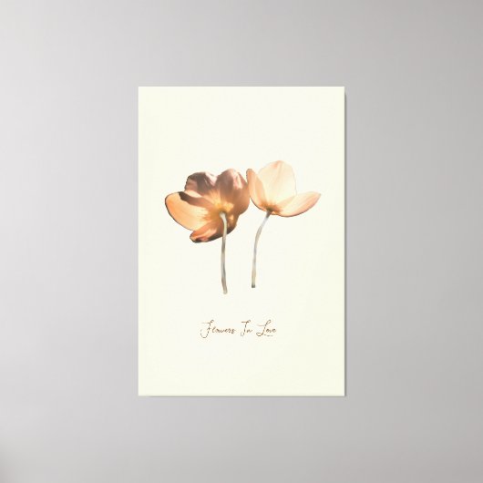 Romantic Flowers in Love – Botanical Fantasy Boho Canvas Afdruk (Voorkant)