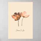 Romantic Flowers in Love – Botanical Fantasy Boho Poster (Voorkant)