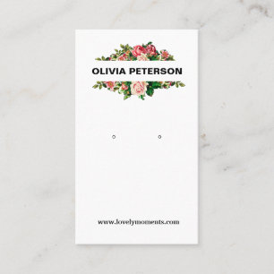 Romantic Flowers juwelen oorspuitkaart Visitekaartje