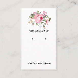 Romantic Flowers juwelen oorspuitkaart Visitekaartje
