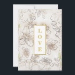 *~ Romantic Flowers LOVE AR26 QR RSVP Wedding Kaart<br><div class="desc">* Energetisch Uitnodiging tot weddenschappen. Etherale RSVP QR-code. Het woord LOVE is in een goud verticaal Lijst. => (zoekid AR AR26 voor vergelijkbare design) <= Door op de trouwwebsite een QR-code voor RSVP te gebruiken en alternatieve RSVP-instructies voor gasten met verschillende technische vaardigheden op te nemen, is dit ontwerp onKOMEND...</div>